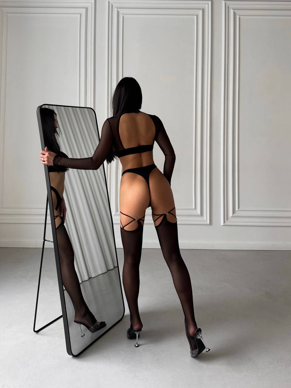 Комплект білизни "Black mesh"